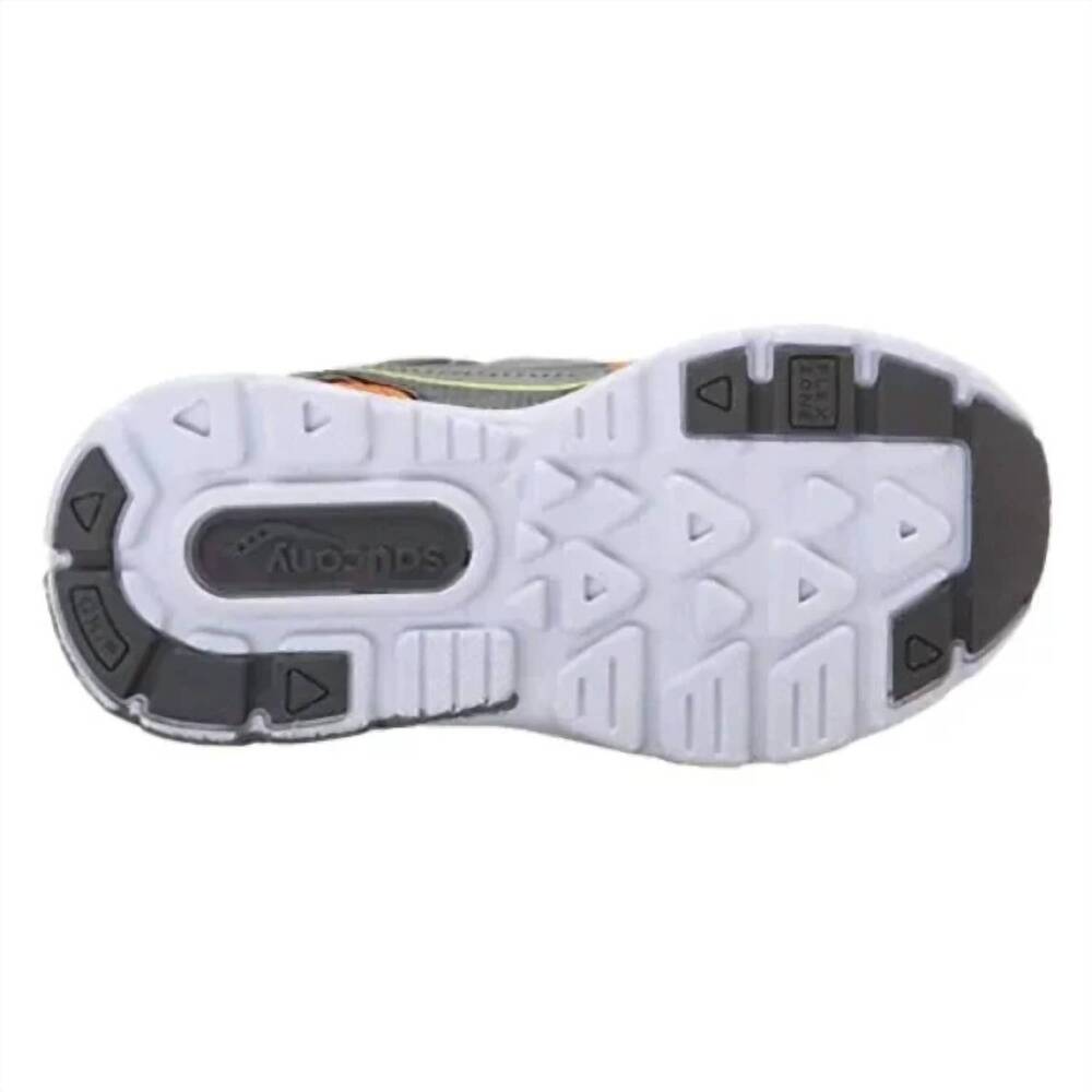 NEW SAUCONY boys' baby ride sneakers in orange/grey - Picture 6 of 6